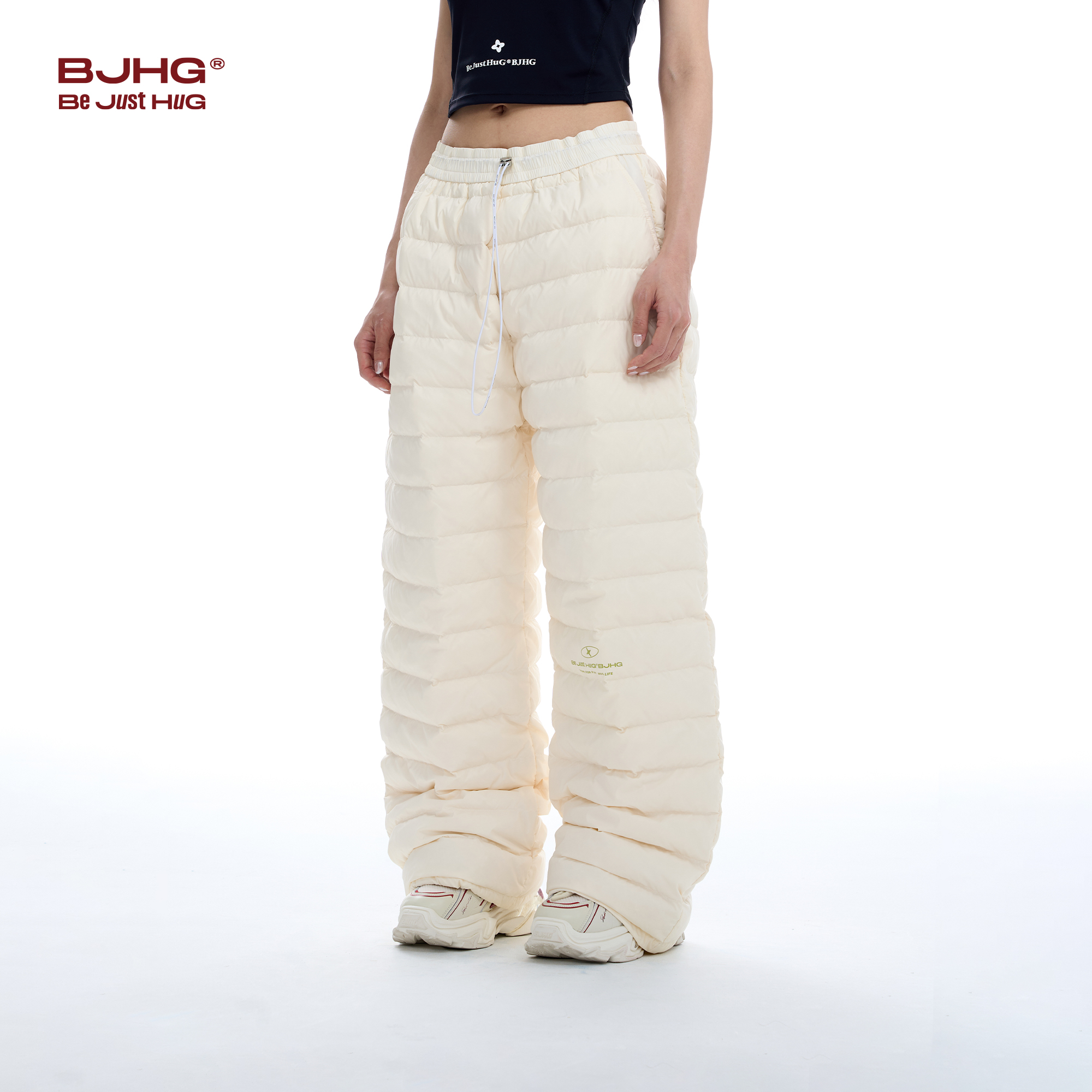 BJHG云朵羽绒裤男冬季外穿防寒裤子2024新款保暖裤宽松冲锋长裤女