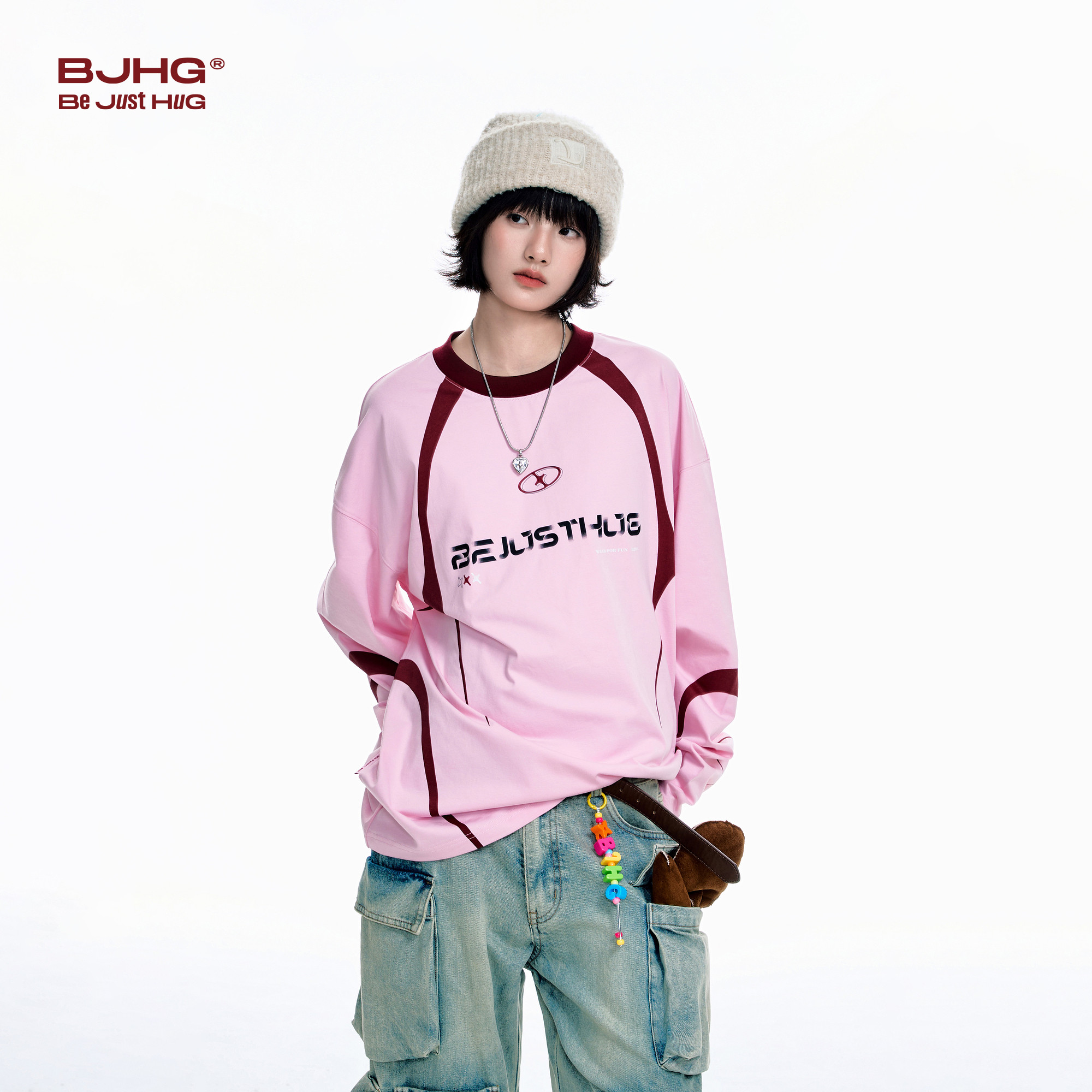 BJHG不计后果 白色速干长袖T恤男夏秋高级感休闲内搭运动打底衫女,淘宝优惠券,粉丝福利购,淘宝优惠卷