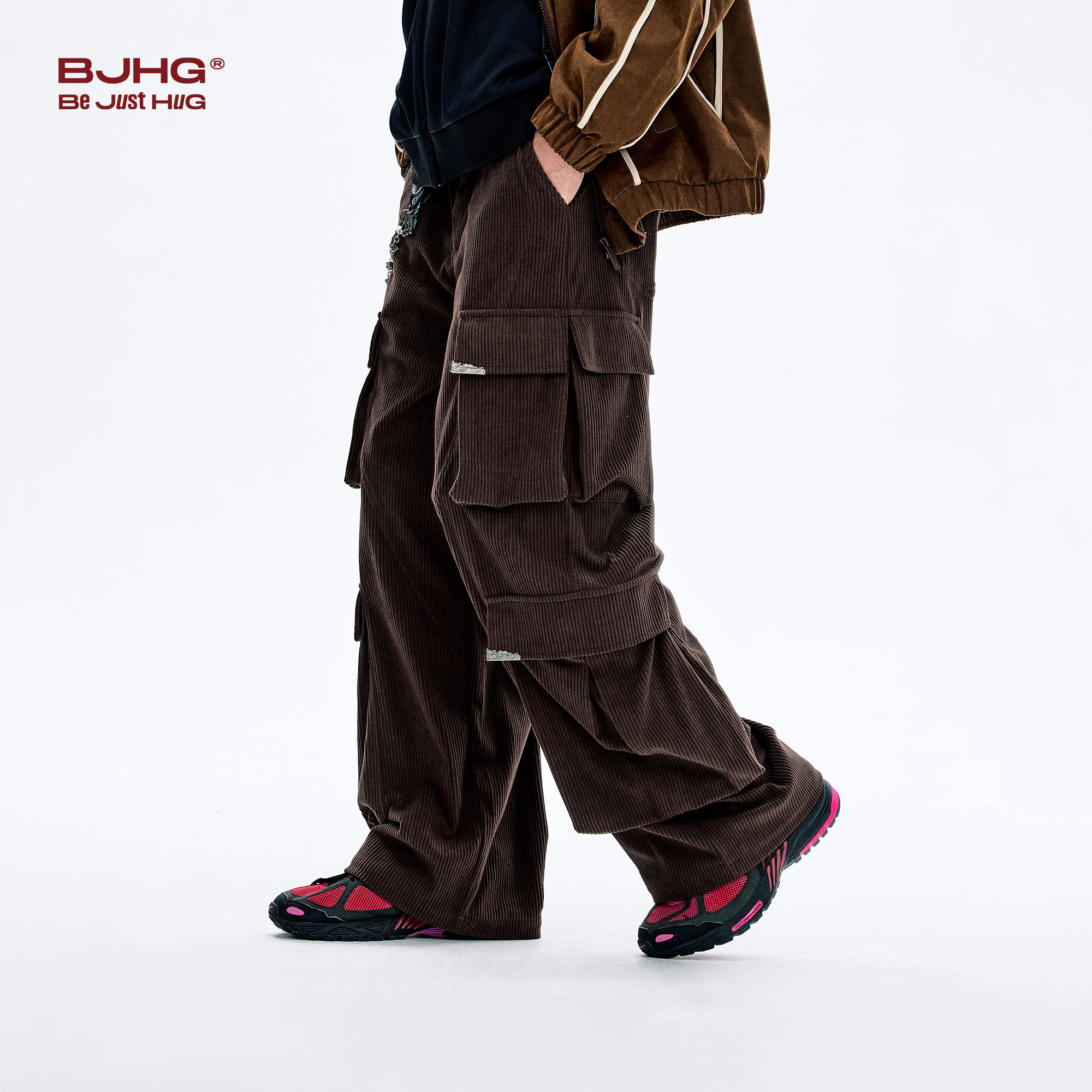 BJHG不计后果灯芯绒厚工装裤男冬季新款潮牌美式休闲裤宽松长裤女,淘宝优惠券,粉丝福利购,淘宝优惠卷