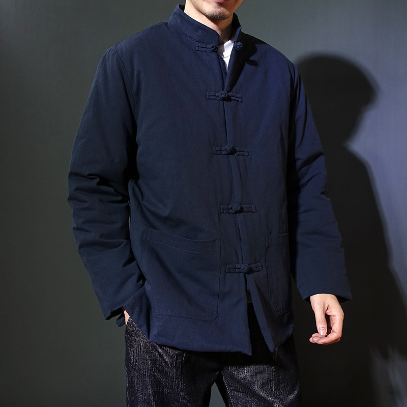 中式盘扣红色棉服立领唐装棉衣男子中山装茶人服新年棉袄外套汉服,淘宝优惠券,粉丝福利购,淘宝优惠卷