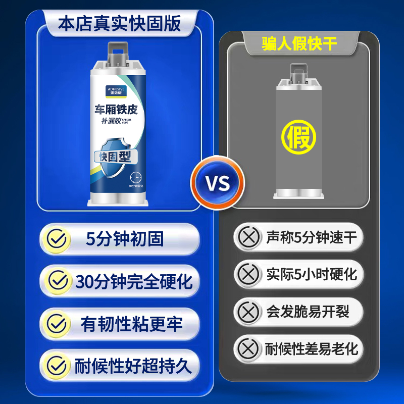 车厢补漏胶汽车铁皮生锈补洞车顶漏水修复冷藏车底盘粘接修补剂粘货车集装箱漏水贴专用胶防水材料修补船胶水 - 图2