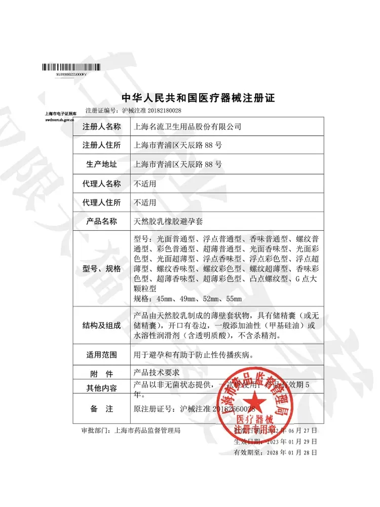 名流001安全避孕套男士专用大号超薄型55mm国产旗舰店58计生用品t - 图2