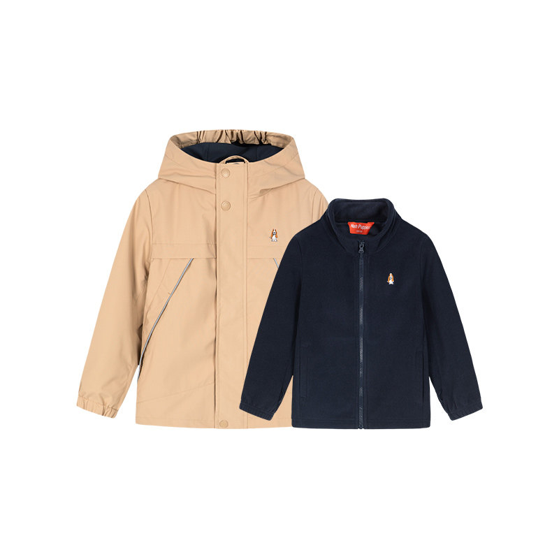 暇步士童装儿童可拆卸三合一外套男女童摇粒绒春秋新年款三防风衣,淘宝优惠券,粉丝福利购,淘宝优惠卷