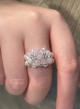 戒指女小众设计925纯银指环手工编织定制食指戒轻奢高级感叠戴女