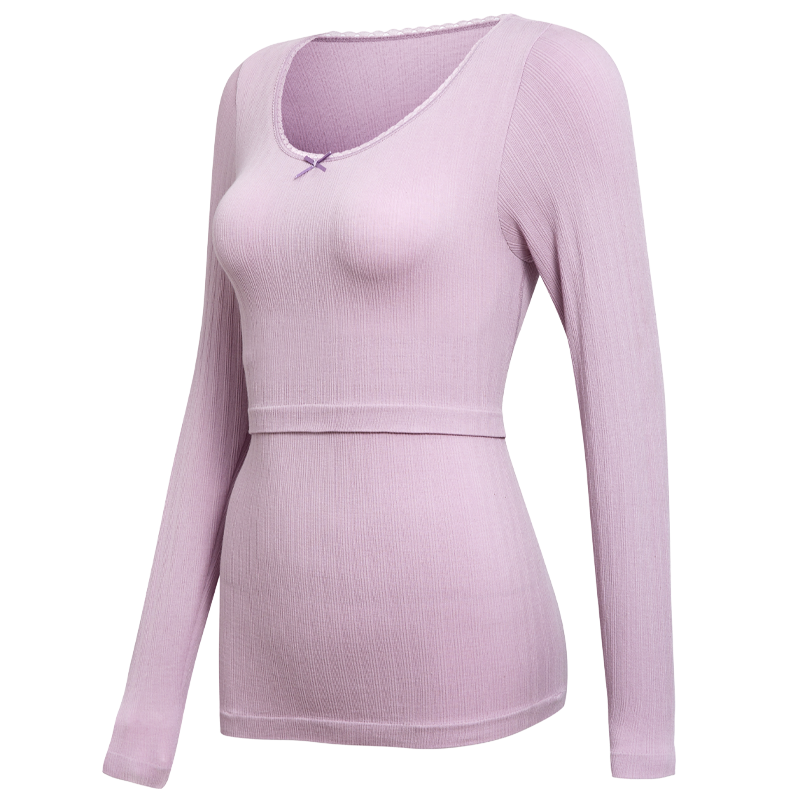 产后高领喂奶哺乳衣冬季保暖衣睡衣 十月秘密诚派秋衣