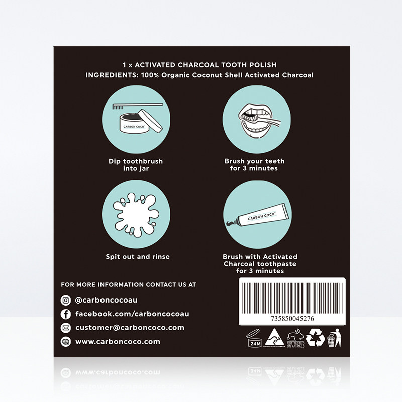 carbon coco澳洲原装进口原味牙粉 够实惠牙粉