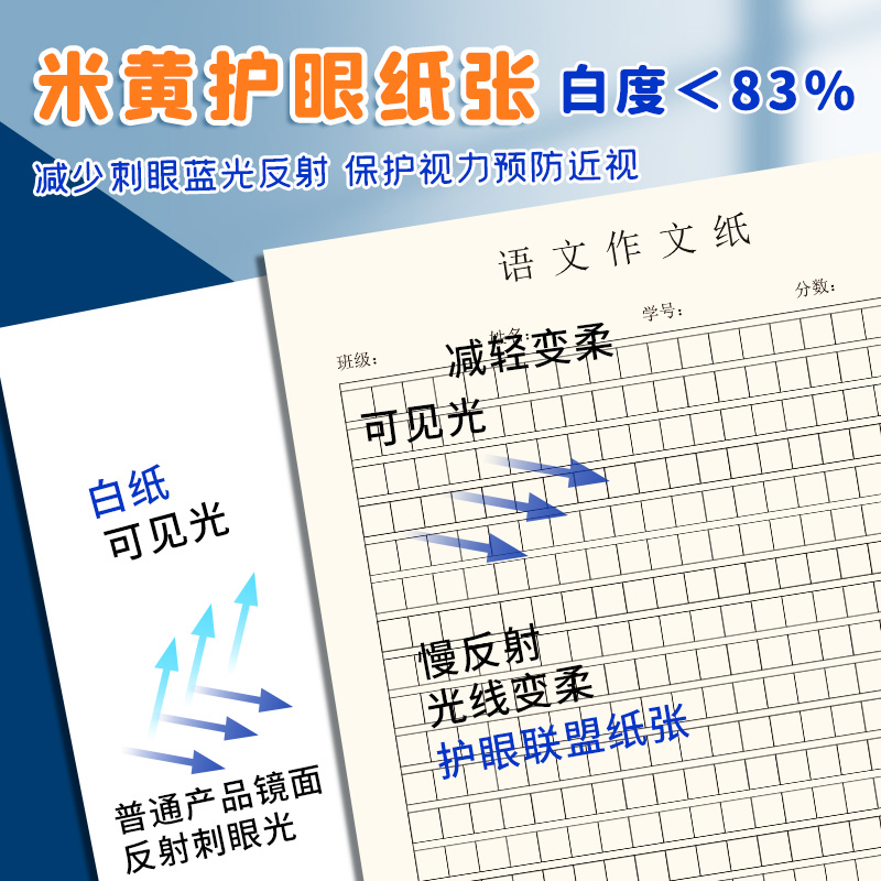 作文纸小学生专用400格A4加厚方格纸三四五六年级初中16K300格作文纸写作草稿纸考试专用本子批发 - 图2