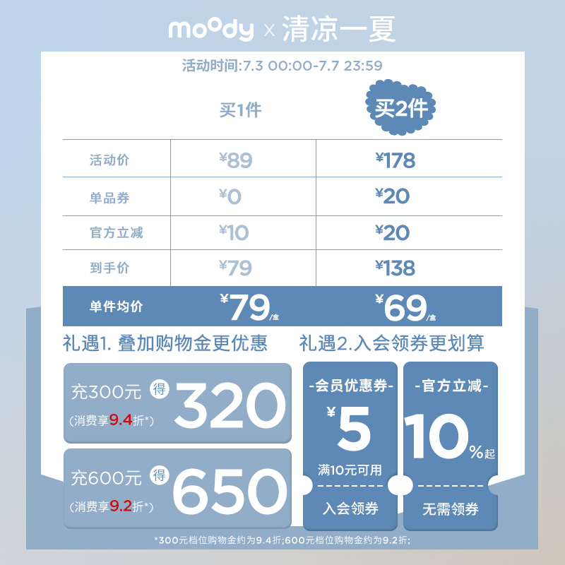 moody美瞳硅水凝胶日抛瑰木棕10片高透氧彩色隐形眼镜