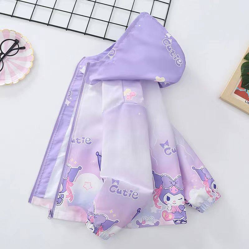 女童冲锋衣防风外套2025新款秋冬款女宝渐变色库洛米儿童夹克上衣,淘宝优惠券,粉丝福利购,淘宝优惠卷