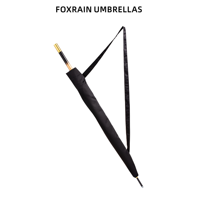 foxrain高级感长柄遮阳直杆九尾狐传红伞刺绣高端李栋旭同款雨伞-图3