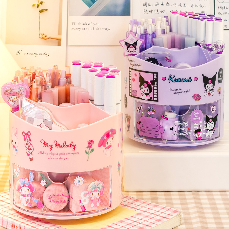 360度旋转笔筒多功能桌面铅笔盒 小槑同学文具笔筒