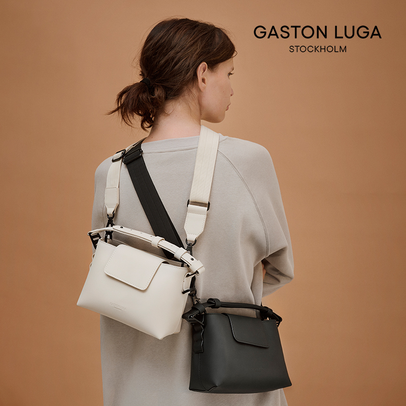 Gaston Luga女包包手提通勤斜挎包单肩皮包邮差包纯色-图1
