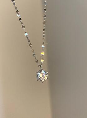 超闪系列六爪单钻闪钻项链女锆石轻奢小众高级感网红爆款锁骨链