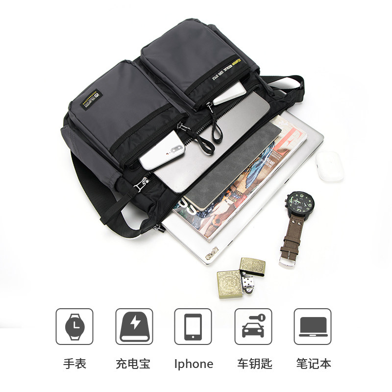 大容量牛津布户外通勤2023斜挎包包 volunteer男士包袋