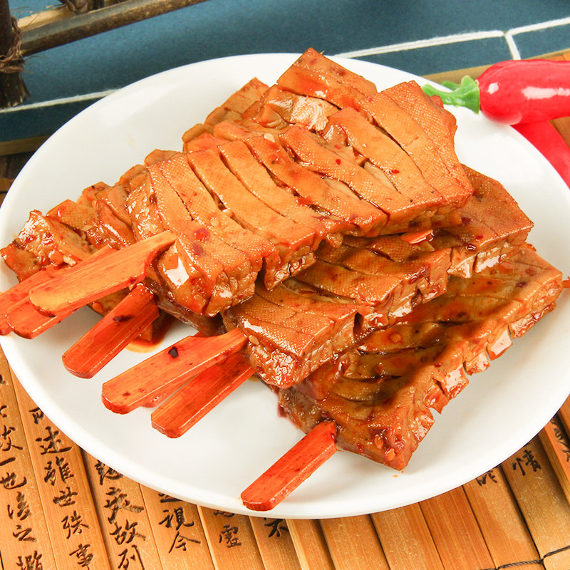 偶哥兰花串豆干小零食小包装豆腐串豆腐干麻辣湖南特产豆制品小吃_虎窝淘