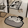 Carpet custom diatom mud bathroom absorbent floor mat