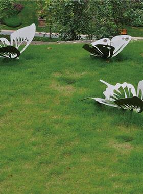 户外不锈钢雕塑仿真蝴蝶摆件公园景观昆虫摆设金属花园动物装饰品