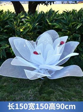 户外镂空花朵雕塑不锈钢铁艺植物摆件园林景观售楼部小区草坪装饰