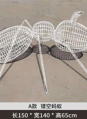 铁艺镂空不锈钢蚂蚁雕塑发光摆件售楼部游乐园景区公园草坪装饰品