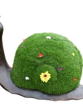 玻璃钢绿植蜗牛雕塑草皮兔子松鼠摆件公园小区幼儿园绿雕动物美陈