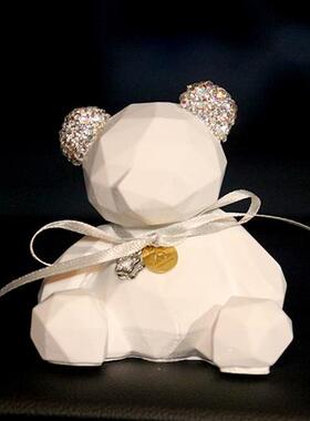 玻璃钢大型彩绘大熊雕塑小区广场公园几何梅花鹿摆件定制动物美陈