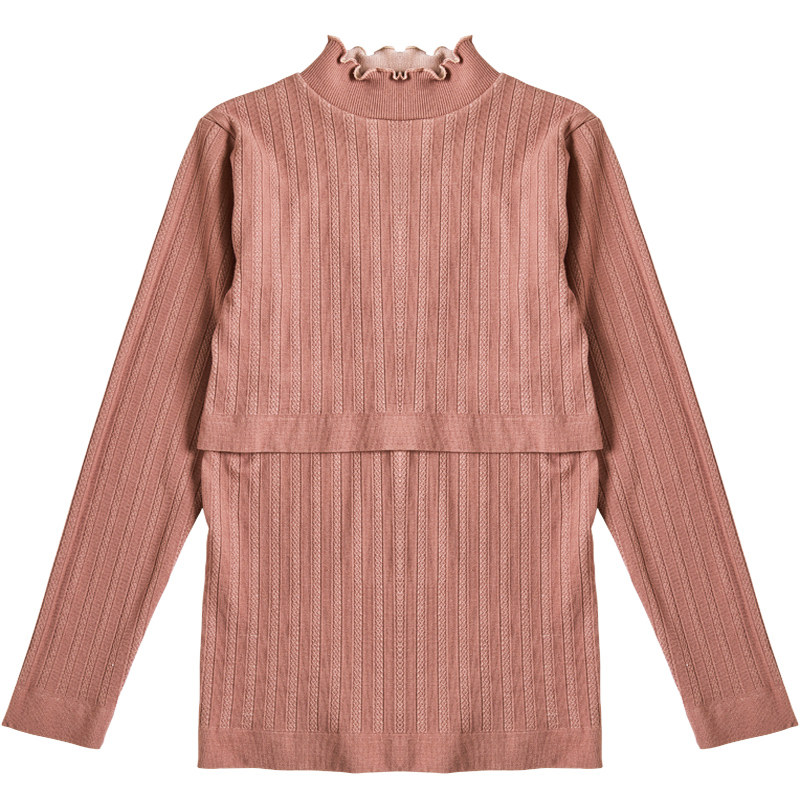 哺乳秋衣喂奶单件秋冬月子服睡衣 启孕秋衣