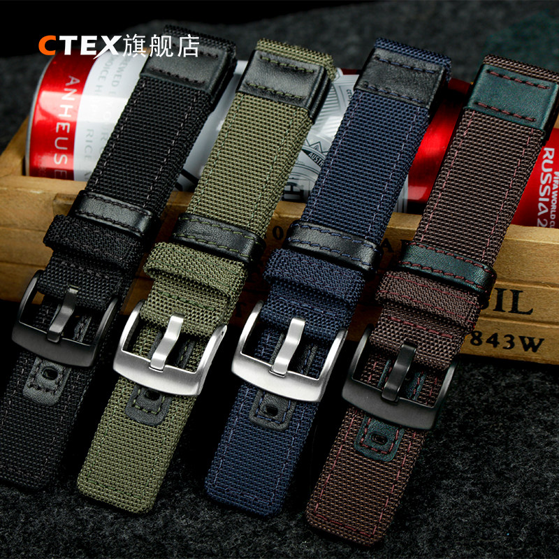 编织尼龙帆布手表带适配佳明华为 ctex配件