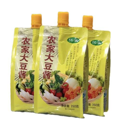 佐家农家大豆酱350g*5袋老式东北大酱农家酱臭大酱笨酱黄豆酱蘸酱 - 图2