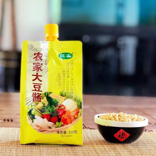 佐家农家大豆酱350g*5袋老式东北大酱农家酱臭大酱笨酱黄豆酱蘸酱 - 图0