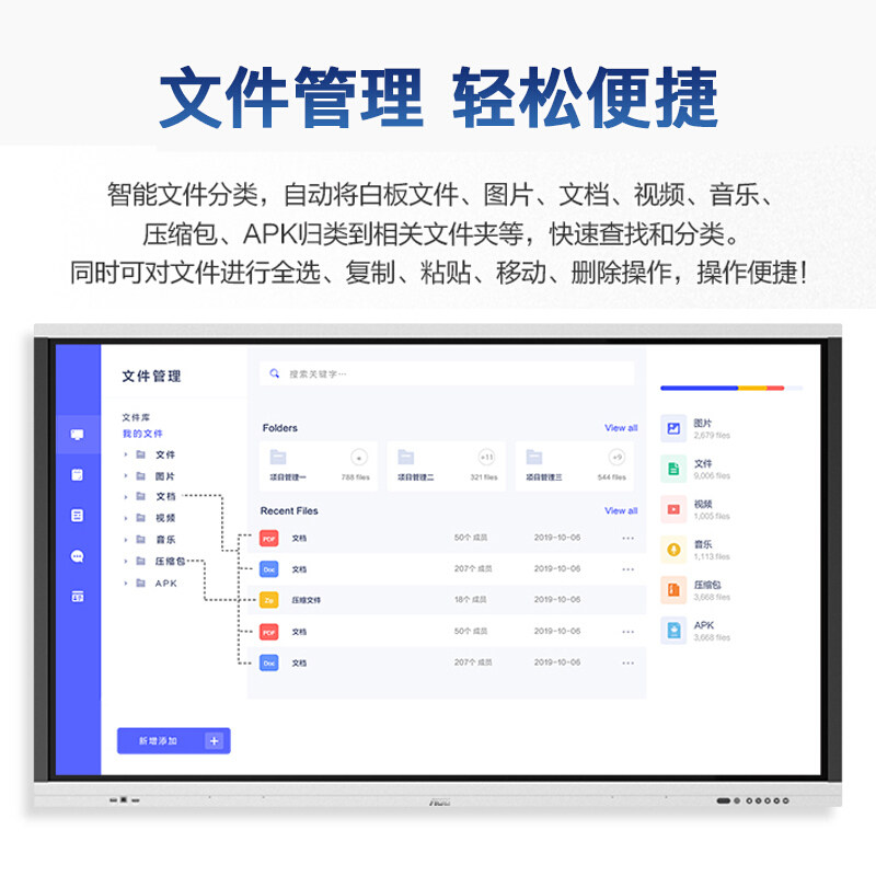 aoc冠捷智能会议平板75t21k触摸屏 AOC乐作舟一体机