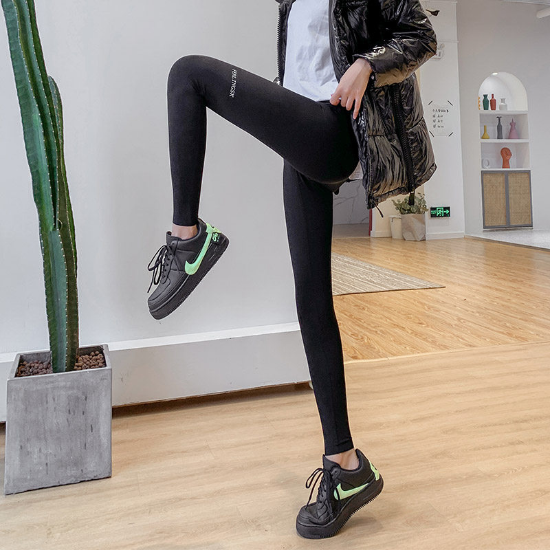 鲨鱼皮外穿春秋灰色运动芭比打底裤 欧诺妍打底裤