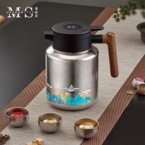 Smart Pure Titanium Insulated Pot Large Capacity Hot Water Kettle Home Tea Water Separation Braising Teapot Old White Tea Stuffy and Kettle Delivery