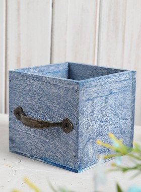 木质花盆花瓶仿真花干花插花花器摆件桌面装饰家居客厅电视柜定制