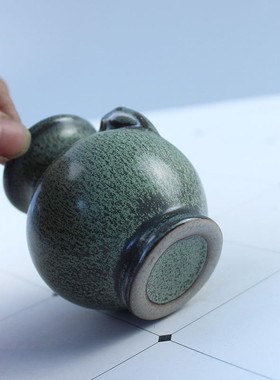 陶瓷迷你花盆小花瓶摆件复古禅意铜绿水培绿植家居办公装饰花定制