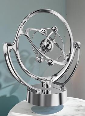 新款地球永动仪 桌面模型旋转磁性摇摆器天体仪轨道摆件usb装饰品