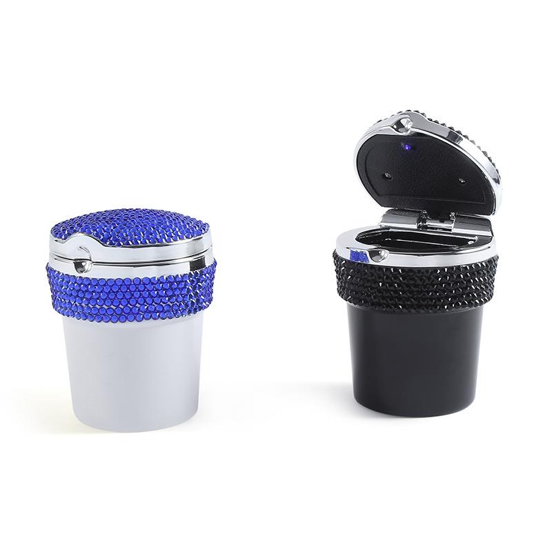 2020新款车载烟灰缸 创意汽车用品精美时尚玻璃钻烟灰缸现货特卖