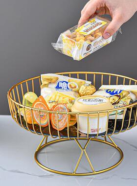 创意玻璃水果盘客厅茶几家用糖果盘摆放零食瓜果盘新款点心盘摆件