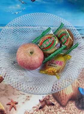 直销创意金属网格水果篮铁丝果篮网片洗沥篮喷塑家居工艺摆件定制