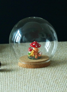 透明永生花玻璃罩手办玩具玻璃防尘罩微景观工艺桌面摆件定制