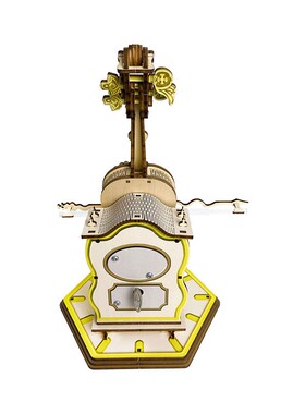 律动朋克大提琴音乐盒3d木质拼图diy立体八音盒创意摆件生日定制