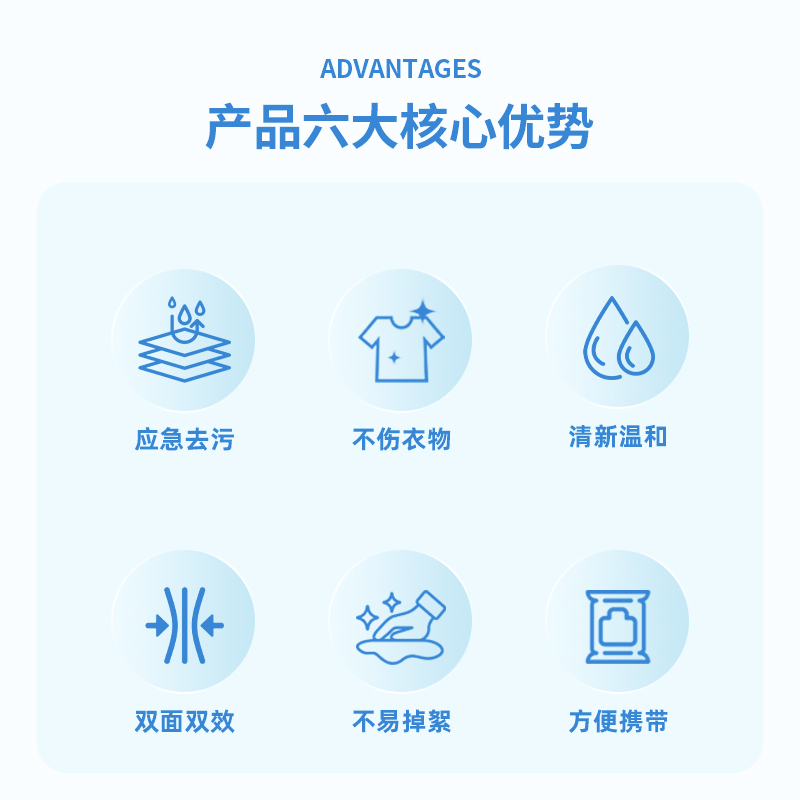 misscell羽绒服清洁湿巾衣物去渍清洁神器去污便携应急免水洗