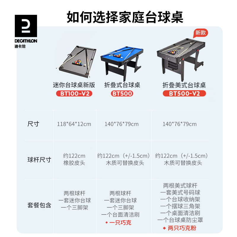 迪卡侬台球桌家用儿童室内桌面小型桌球台迷你台球球桌KIDA-图3