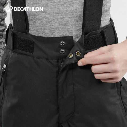 迪卡侬儿童滑雪裤背带加厚防水保暖男童女童单板双板棉裤秋冬KIDK