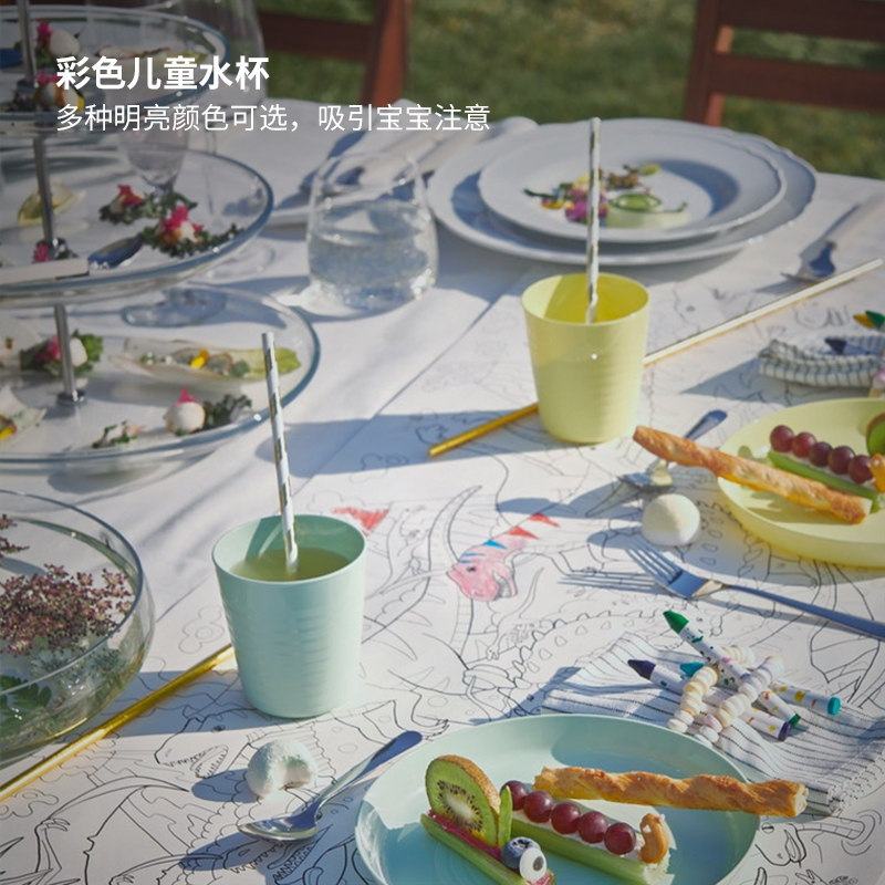 IKEA宜家KALAS卡拉斯儿童杯多色6件简约可爱风儿童用具耐用抗刮擦
