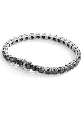 黑色莫桑石手链百搭高级感小众ins满钻S925纯银轻奢简约网球爆款