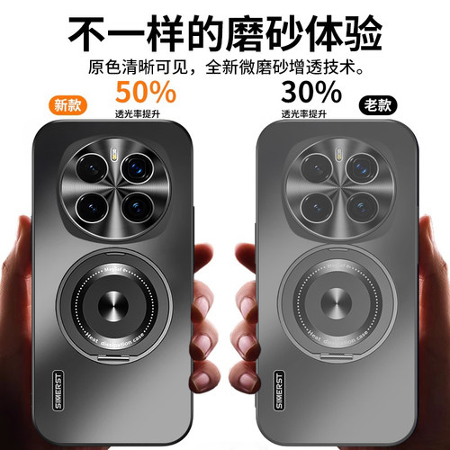 适用于荣耀Magic7手机壳新款magic8Pro磨砂荣耀Magic7Pro磁吸magic6/5旋转支架magic4金属镜头高端男女保护套 - 图1