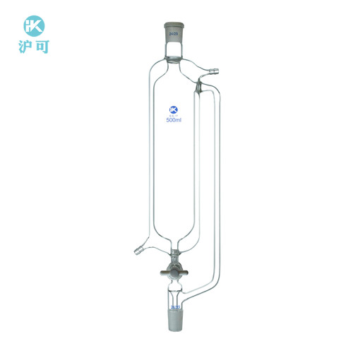 双层四氟恒压漏斗10ml/25ml/50ml/100ml/250ml/500ml/1000ml/2000ml夹套恒压滴液漏斗四氟阀门可定制 - 图0