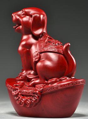 吉祥物实木花梨红木摆件祝福木头