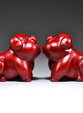 花梨祝福客厅吉祥物实木补角木质