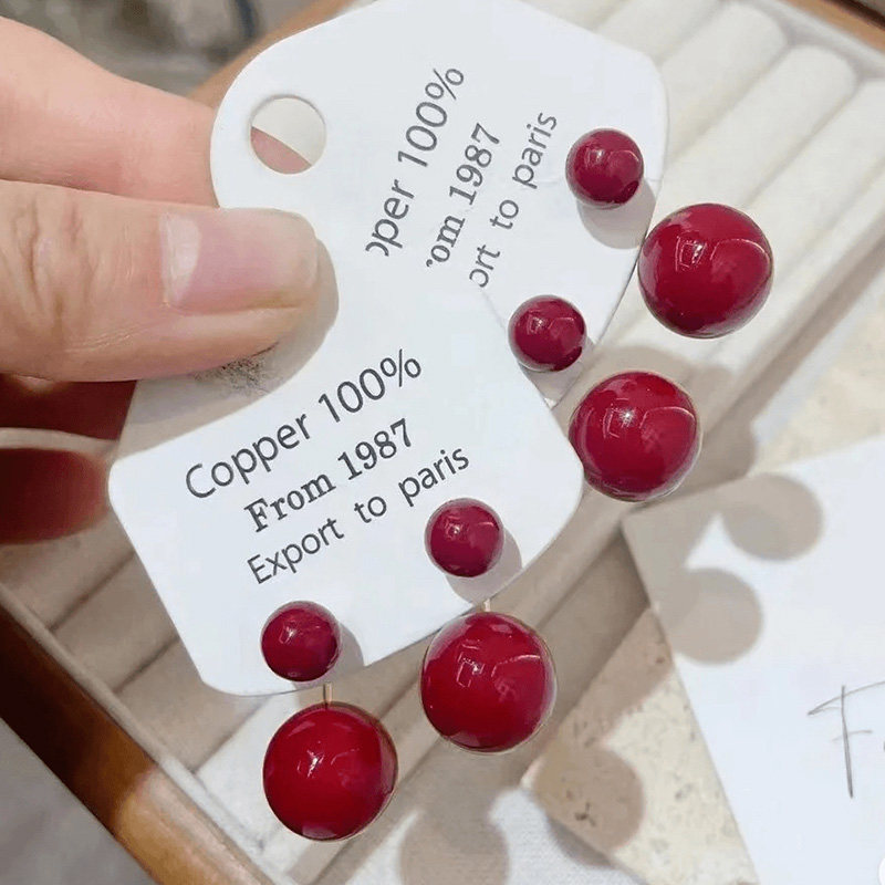 一款两戴美拉德耳钉女2025新款爆款轻奢耳坠设计感小众耳环耳饰 - 图3